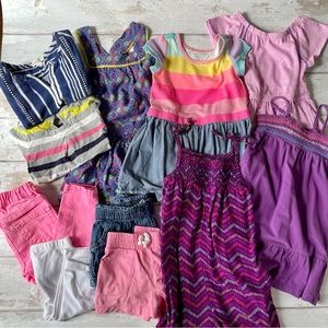 2T Toddler Girl Summer Bundle Dresses, Shorts, Tees